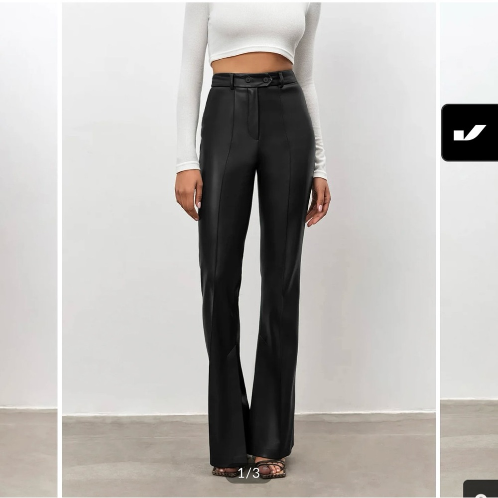 NWT COMMENSE FAUX LEATHER PANTS